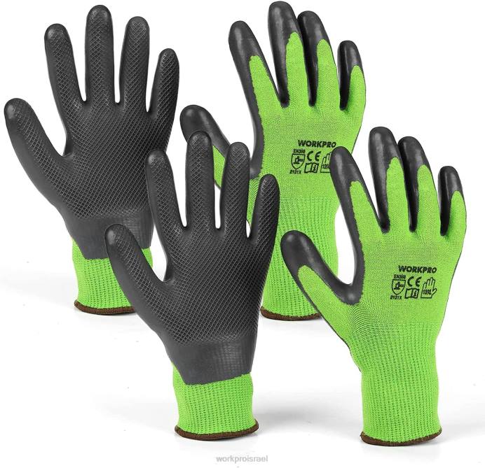 חָדָשׁ WORKPRO 2 זוגות כפפות עבודה לגינה בציפוי דקל לטקס אקולוגי ומסך מגע לניכוש עשבים, חפירה, גריפה וגיזום כְּלִי L40Z273