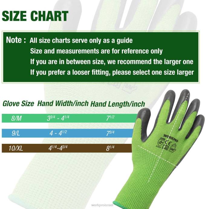 חָדָשׁ WORKPRO 2 זוגות כפפות עבודה לגינה בציפוי דקל לטקס אקולוגי ומסך מגע לניכוש עשבים, חפירה, גריפה וגיזום כְּלִי L40Z273