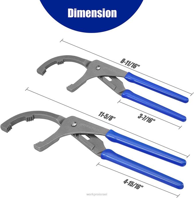 מוֹעִיל WORKPRO סט מפתח ברגים/צבת מסנן שמן 2 יחידות כְּלִי L40Z76
