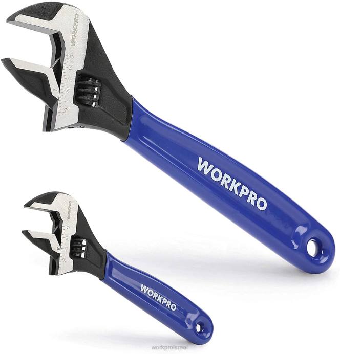 מוֹעִיל WORKPRO סט מפתח ברגים מתכוונן 2 יחידות למוסך ביתי ולעשה זאת בעצמך כְּלִי L40Z87