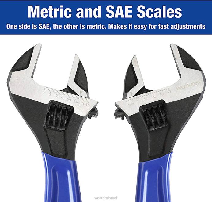 מוֹעִיל WORKPRO סט מפתח ברגים מתכוונן 2 יחידות למוסך ביתי ולעשה זאת בעצמך כְּלִי L40Z87