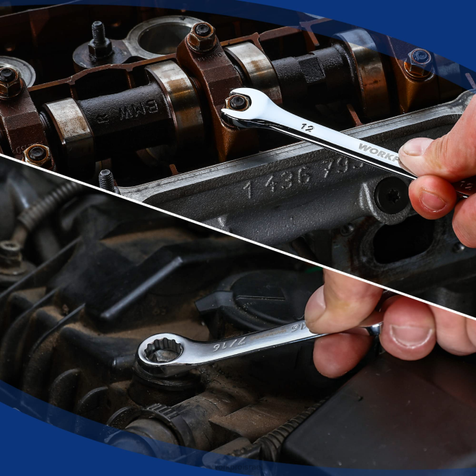 מורדן WORKPRO 32 יחידות Sae & Metric שילוב של 12 נק' מפתח ברגים רגילים וקשוחים כְּלִי L40Z92