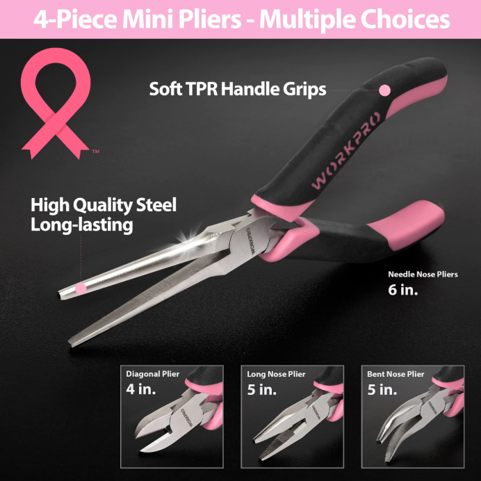 ורוד כחול WORKPRO סט כלי תיקון דיוק 33 יחידות כולל סט צבת כְּלִי L40Z257