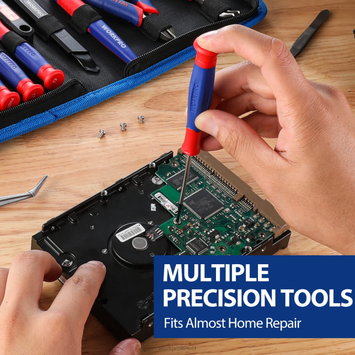 ורוד כחול WORKPRO סט כלי תיקון דיוק 33 יחידות כולל סט צבת כְּלִי L40Z257