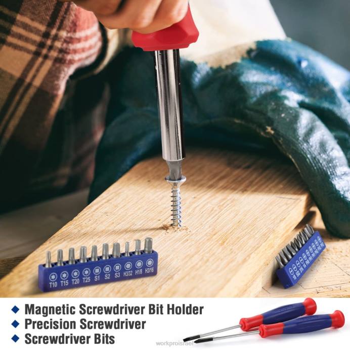 ורוד כחול WORKPRO סט כלים ביתי 35 יחידות עם ארגז כלים לאחסון כְּלִי L40Z246