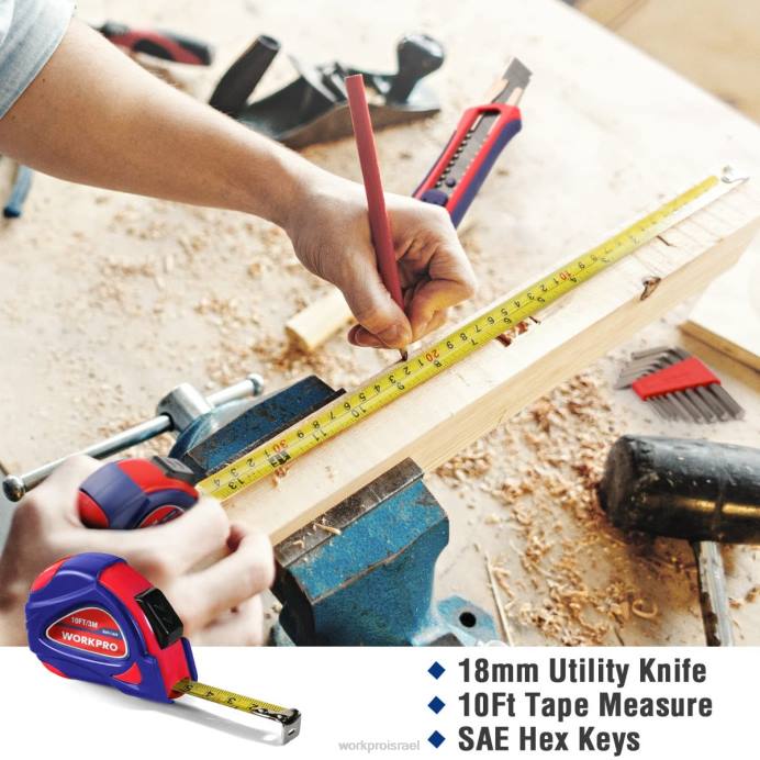 ורוד כחול WORKPRO סט כלים ביתי 35 יחידות עם ארגז כלים לאחסון כְּלִי L40Z246