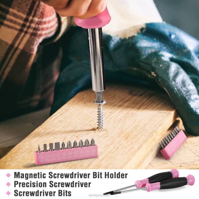 ורוד כחול WORKPRO סט כלים ביתי 35 יחידות עם ארגז כלים לאחסון כְּלִי L40Z246