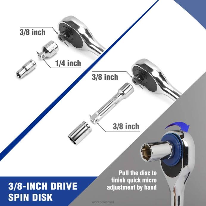 חָדָשׁ WORKPRO סט מפתחות שקע כונן 39 יחידות, סט שקעים קטנים בגודל 1/4 אינץ' ו-3/8 אינץ' כְּלִי L40Z140
