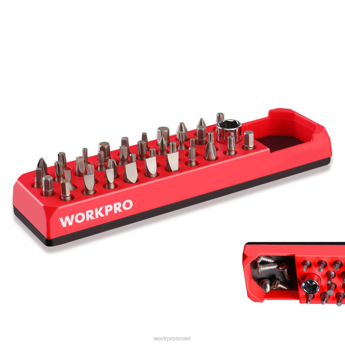 אדום כחול WORKPRO מברג מקדחה מברג משושה מגנטי 39 חורים עבור 1/4 אינץ' קצה משושה ומתאם סיבי כונן כְּלִי L40Z132