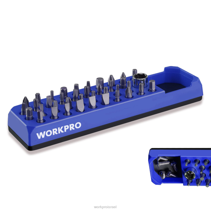 אדום כחול WORKPRO מברג מקדחה מברג משושה מגנטי 39 חורים עבור 1/4 אינץ' קצה משושה ומתאם סיבי כונן כְּלִי L40Z132