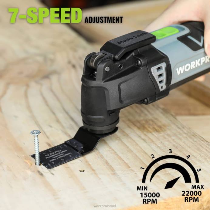 מוֹעִיל WORKPRO מסור נדנוד בעל חוטי 3.0 אמפר הניתן להחלפה עם 7 מהירויות משתנות 3 זווית תנודות, אביזרי מסור 17 יחידות ותיק נשיאה כְּלִי L40Z230