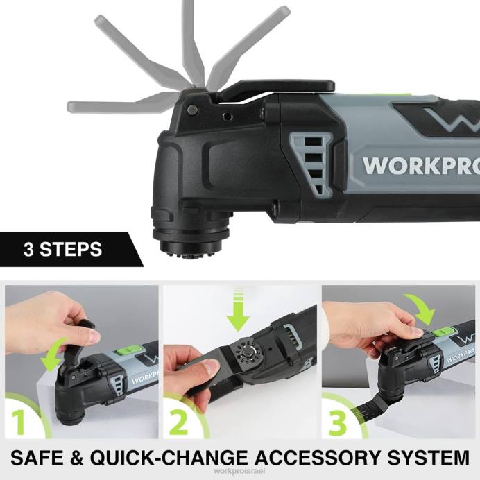 מוֹעִיל WORKPRO מסור נדנוד בעל חוטי 3.0 אמפר הניתן להחלפה עם 7 מהירויות משתנות 3 זווית תנודות, אביזרי מסור 17 יחידות ותיק נשיאה כְּלִי L40Z230
