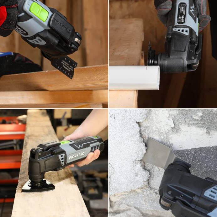 מוֹעִיל WORKPRO מסור נדנוד בעל חוטי 3.0 אמפר הניתן להחלפה עם 7 מהירויות משתנות 3 זווית תנודות, אביזרי מסור 17 יחידות ותיק נשיאה כְּלִי L40Z230