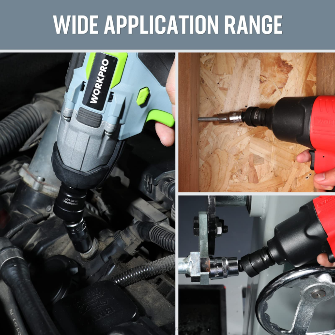 מוֹעִיל WORKPRO סט חיבורים אוניברסלי בעל השפעה 3 חלקים כְּלִי L40Z148