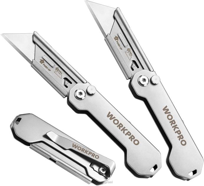 מוֹעִיל WORKPRO 3 יחידות סט סכין שירות מתקפל להבי החלפה מהירה חותך קופסא כְּלִי L40Z43