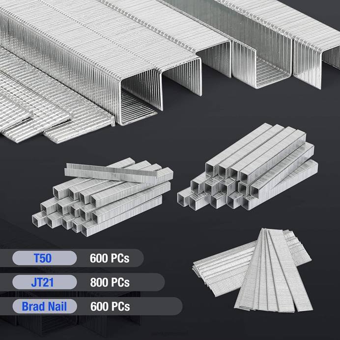 מוֹעִיל WORKPRO מסמר מסמר כבד 4 ב-1 אלומיניום עם 2000 סיכות כְּלִי L40Z58