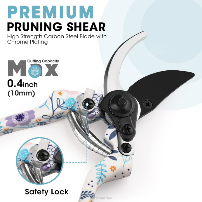 לבן/ורוד WORKPRO סט כלי גינה מאלומיניום 4 יחידות כְּלִי L40Z285