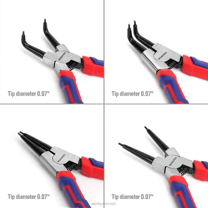 מוֹעִיל WORKPRO סט 4 יחידות צבת טבעת עם נרתיק אחסון כְּלִי L40Z67