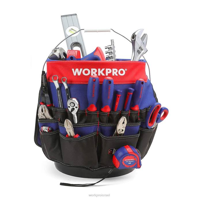 מוֹעִיל WORKPRO מארגן כלי דלי עם 51 כיסים (לא כלול כלים) אִחסוּן L40Z20