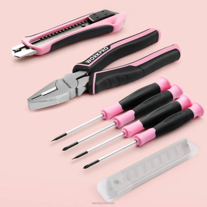 וָרוֹד WORKPRO סט כלים 55 יחידות, מברג אלחוטי מסתובב 3.7V וערכת כלים ביתית כְּלִי L40Z264