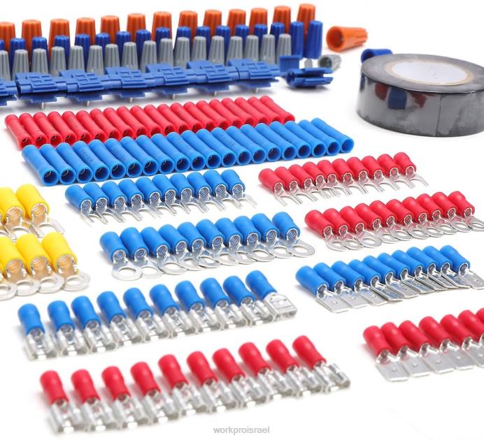 מוֹעִיל WORKPRO 582 יחידות מסופי כיווץ מחברי חוטים ערכת תיקון חשמל של צינור מתכווץ בחום עם מסיר חוט כְּלִי L40Z152