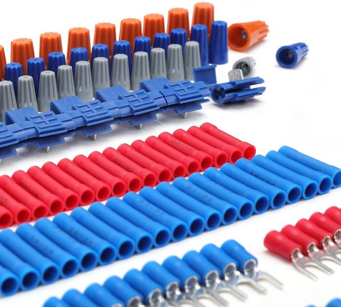 מוֹעִיל WORKPRO 582 יחידות מסופי כיווץ מחברי חוטים ערכת תיקון חשמל של צינור מתכווץ בחום עם מסיר חוט כְּלִי L40Z152