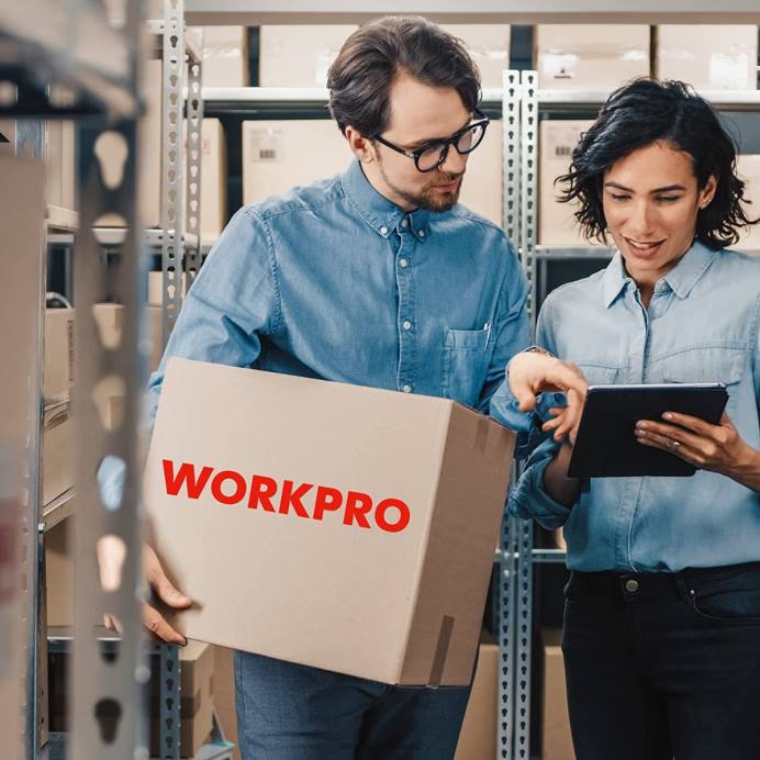מוֹעִיל WORKPRO יחידת מדפי אחסון 5 קומות, מדף מתכוונן לאחסון כבד מסגסוגת אלומיניום אִחסוּן L40Z9