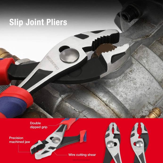 מוֹעִיל WORKPRO 5 יחידות צבת בנייה פרימיום cr-v סט עם נרתיק אחסון כְּלִי L40Z66