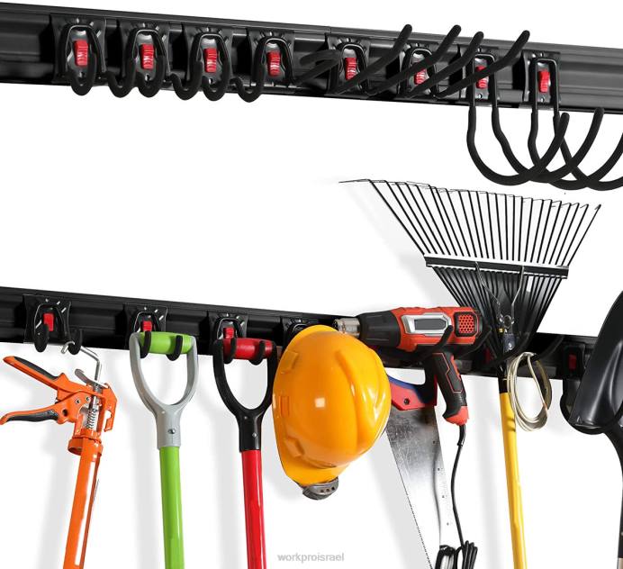 מוֹעִיל WORKPRO כלי ארגונית למוסך מתלה אחסון לכלי גינה ארגונית לקיר מתלה כלי עבודה כבדים 64 אינץ' אִחסוּן L40Z21