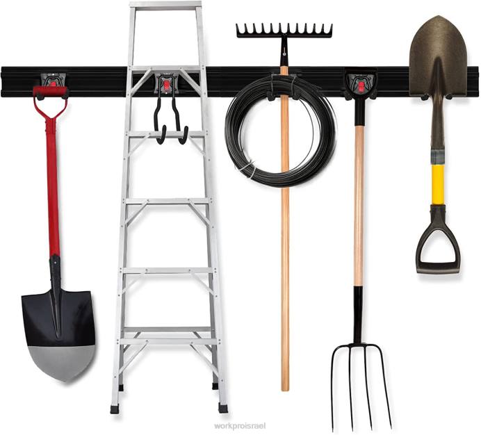 מוֹעִיל WORKPRO כלי ארגונית למוסך מתלה אחסון לכלי גינה ארגונית לקיר מתלה כלי עבודה כבדים 64 אינץ' אִחסוּן L40Z21