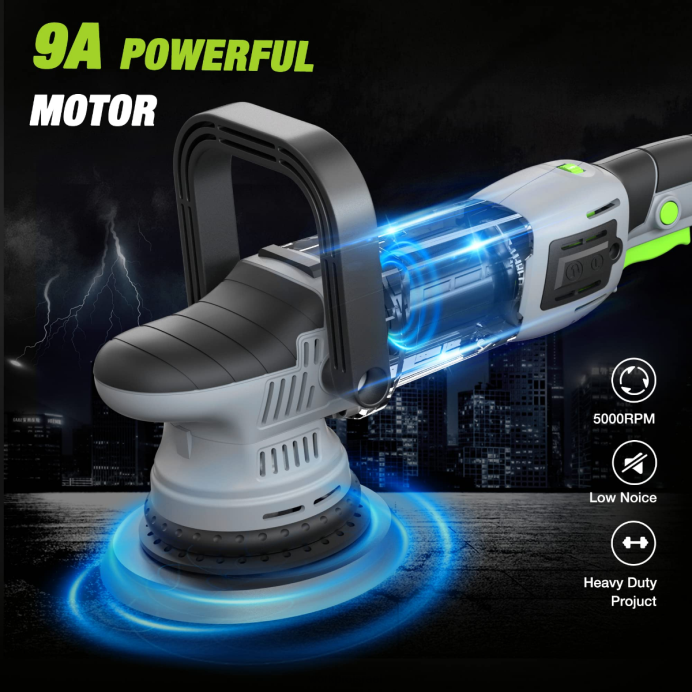 מורדן WORKPRO מלטש חוצץ, ערכת פוליש מסלול אקראי 6 אינץ' 1080w פעולה כפולה כְּלִי L40Z240