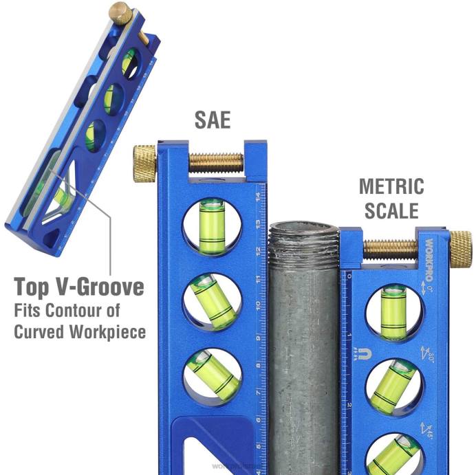 מוֹעִיל WORKPRO טורפדו בנייה מסגסוגת אלומיניום ברמה 6-1/2 אינץ' כְּלִי L40Z110