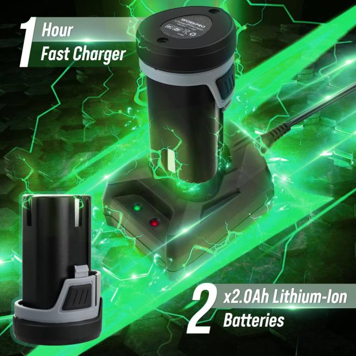 מורדן WORKPRO 6 אינץ' מלטש חיץ אלחוטי לרכב עם פעולה כפולה עם 2 יחידות סוללה נטענת 12V כְּלִי L40Z238