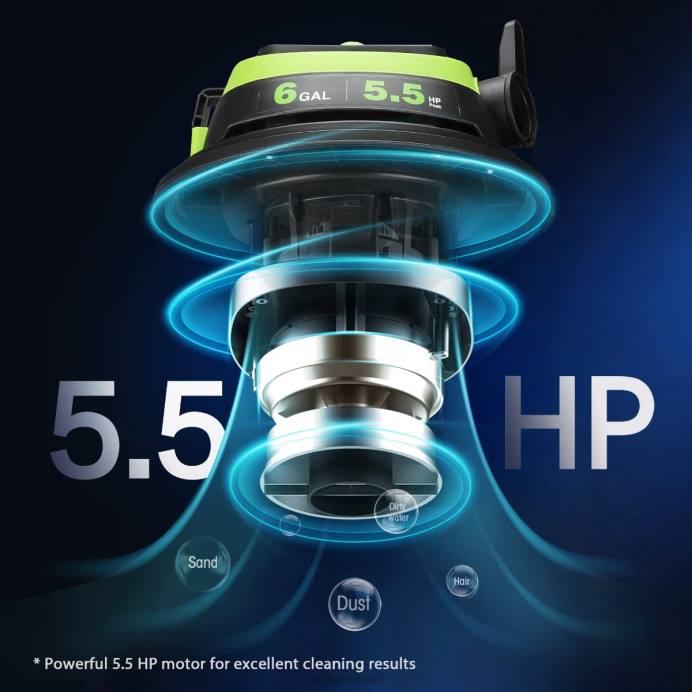 מוֹעִיל WORKPRO שואב אבק בחנות 6 ליטר 5.5 כוח סוס עם צינור מסנן Hepa ואביזרים כְּלִי L40Z215