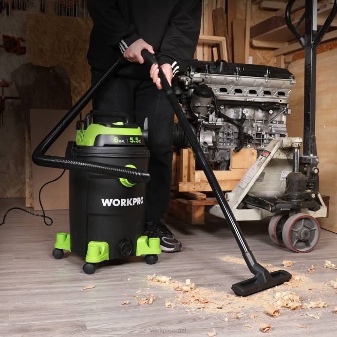 מוֹעִיל WORKPRO שואב אבק בחנות 6 ליטר 5.5 כוח סוס עם צינור מסנן Hepa ואביזרים כְּלִי L40Z215