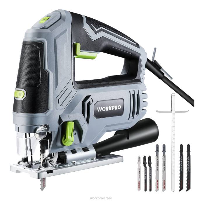 מורדן WORKPRO מסור פאזל, ערכת כלים למסור פאזל חשמלי 6.5 אמפר 850 וואט כְּלִי L40Z241