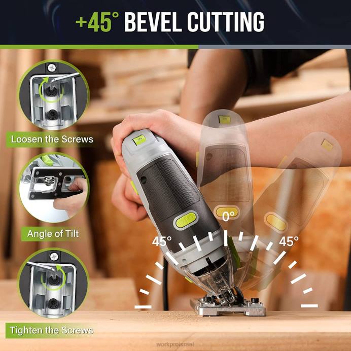 מורדן WORKPRO מסור פאזל, ערכת כלים למסור פאזל חשמלי 6.5 אמפר 850 וואט כְּלִי L40Z241