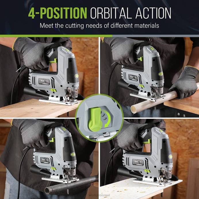 מורדן WORKPRO מסור פאזל, ערכת כלים למסור פאזל חשמלי 6.5 אמפר 850 וואט כְּלִי L40Z241