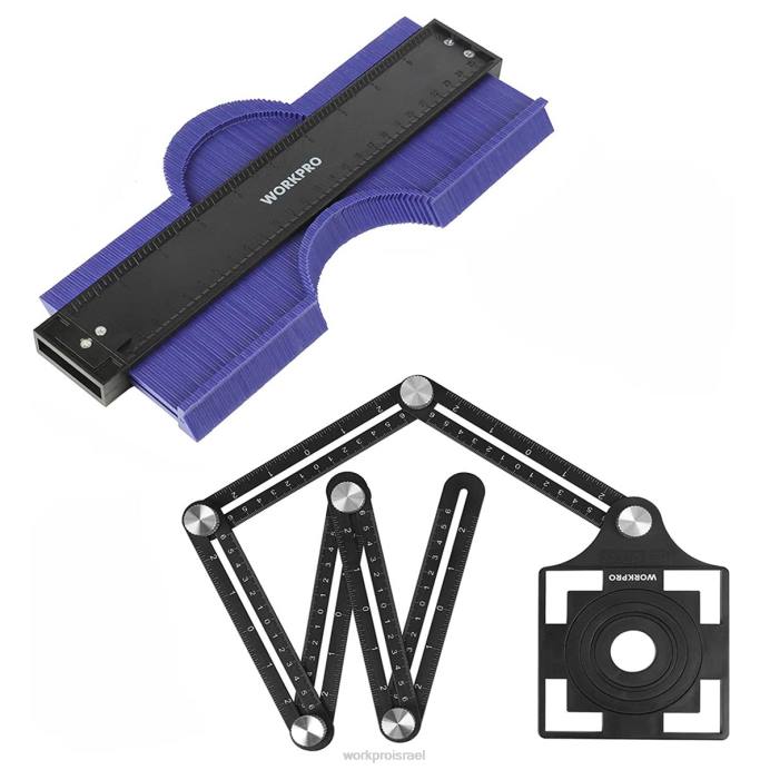 חָדָשׁ WORKPRO ערכה משולבת למדידת זווית של מד קווי מתאר ו-6 צדדים כְּלִי L40Z107