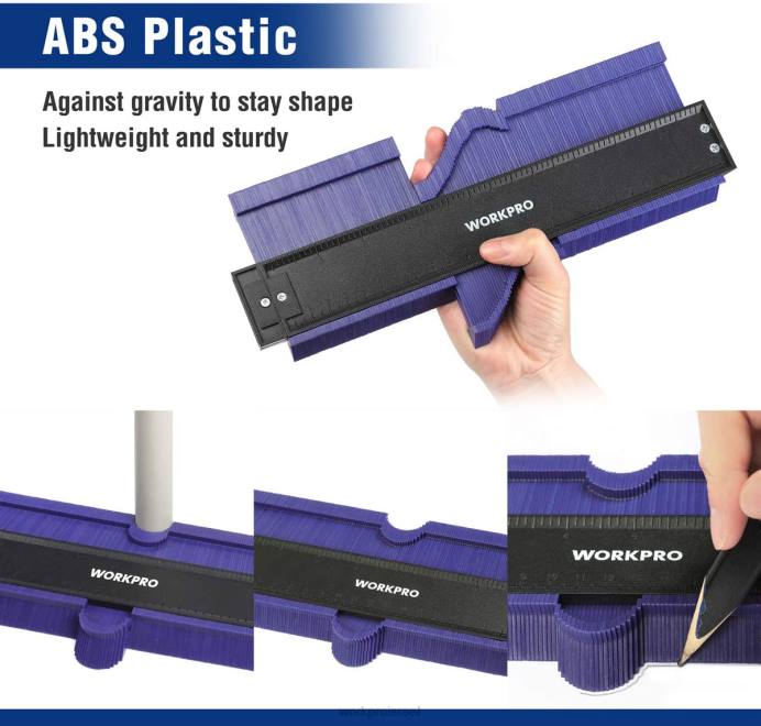חָדָשׁ WORKPRO ערכה משולבת למדידת זווית של מד קווי מתאר ו-6 צדדים כְּלִי L40Z107