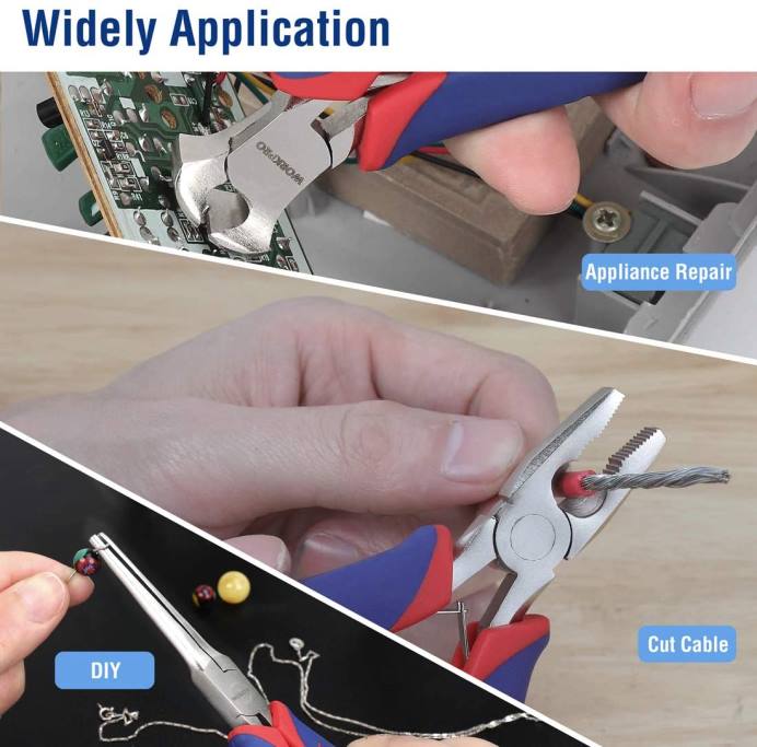 מוֹעִיל WORKPRO סט מיני צבת 6 יחידות עם נרתיק כְּלִי L40Z64