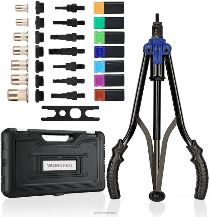 מוֹעִיל WORKPRO כלי אגוז מסמרת 70 יחידות אגוזי מסמרת ותיק נשיאה מושחל ערכת כלי אגוז ביד כְּלִי L40Z309