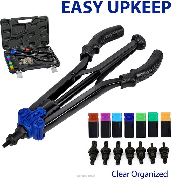 מוֹעִיל WORKPRO כלי אגוז מסמרת 70 יחידות אגוזי מסמרת ותיק נשיאה מושחל ערכת כלי אגוז ביד כְּלִי L40Z309