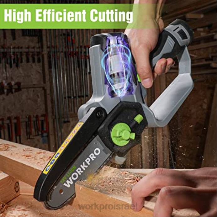 מוֹעִיל WORKPRO מסור שרשרת אלחוטי & סט כלי גינה 7 חלקים ו-2 זוגות כפפות לגינה ומגני ברכיים לגינה כְּלִי L40Z314