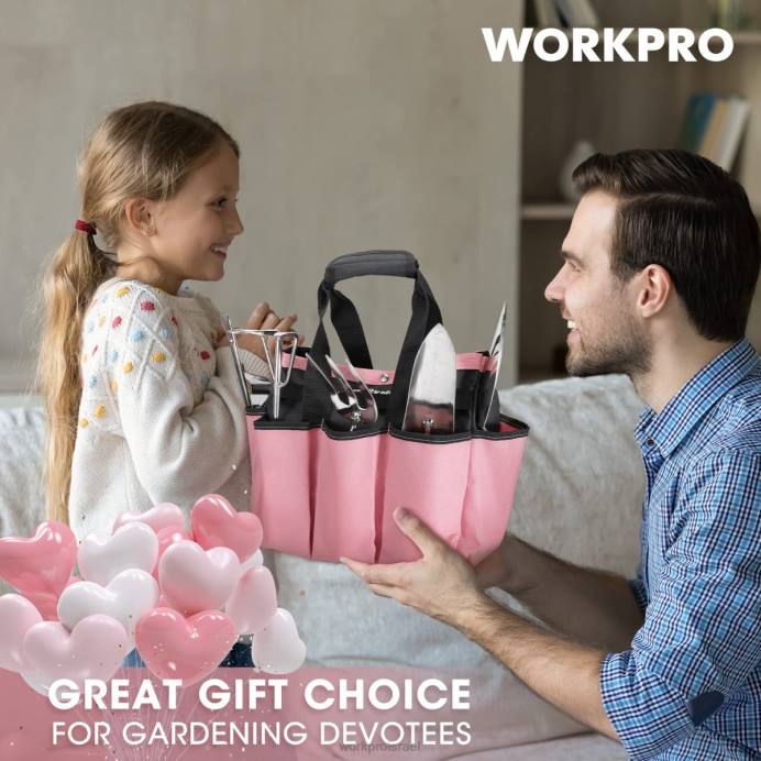 וָרוֹד WORKPRO כלי גינון סט 7 יחידות, כלי גינון כבדים מנירוסטה כְּלִי L40Z252