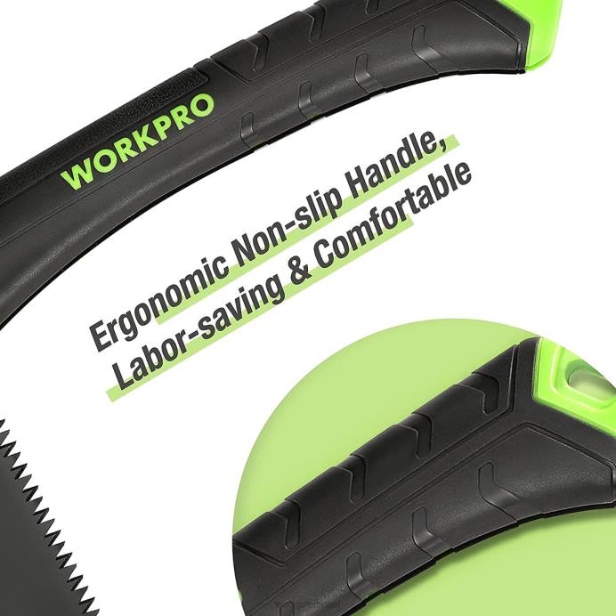 מוֹעִיל WORKPRO מסור מתקפל מסור גיזום ידני קומפקטי עם נעילת כפתור לחיצת להב 7 אינץ' כְּלִי L40Z270