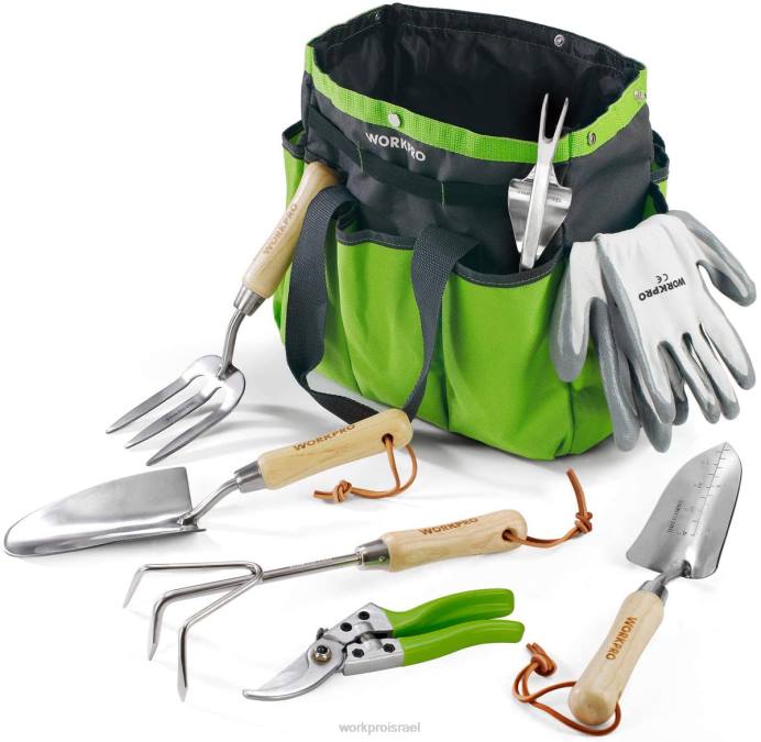 מורדן WORKPRO סט כלי גינה כבדים מנירוסטה אל חלד 7 יחידות כְּלִי L40Z274