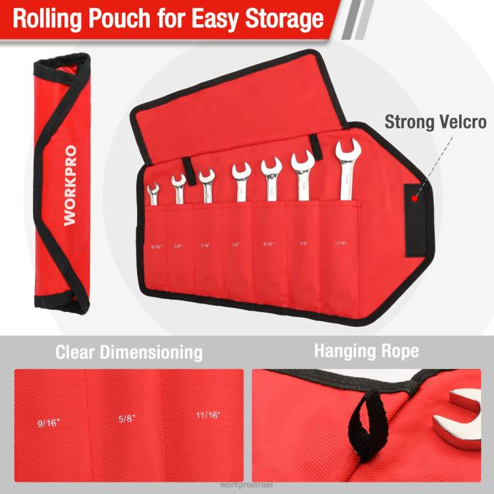 מוֹעִיל WORKPRO סט מפתחות שילוב של 7 חלקים כְּלִי L40Z85