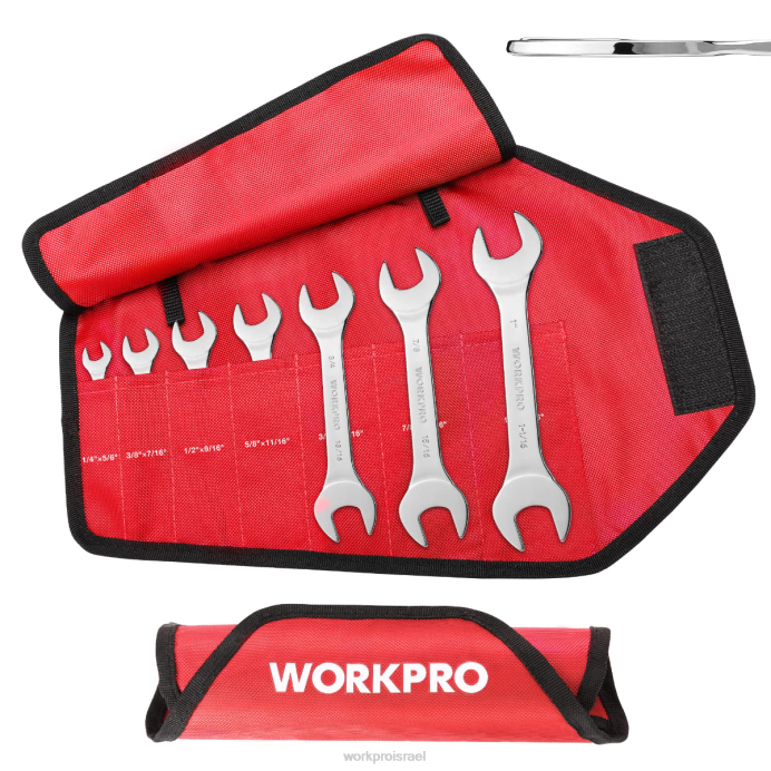 מוֹעִיל WORKPRO סט מפתח ברגים סופר-דק מטרי 7 יחידות עם נרתיק ארגונית רול-אפ כְּלִי L40Z96