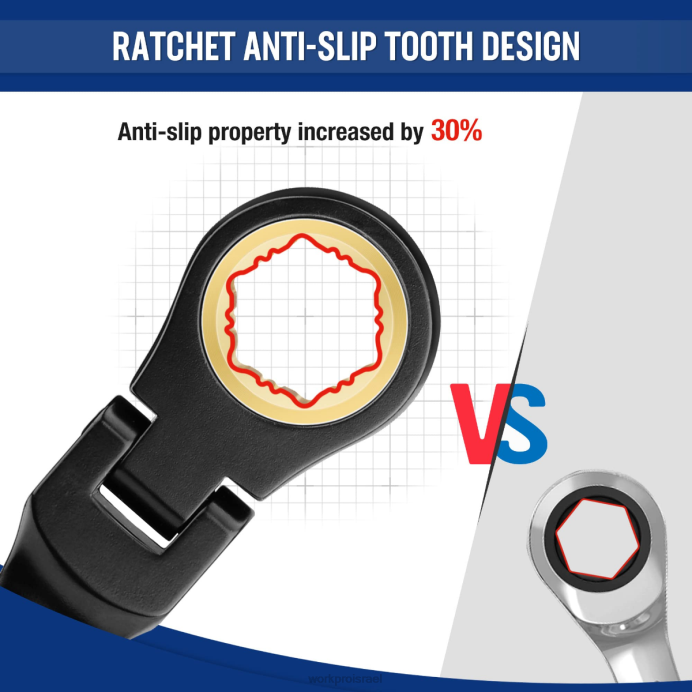 מורדן WORKPRO 8 יחידות סט מפתח ברגים נגד החלקה עם ראש גמיש כְּלִי L40Z80